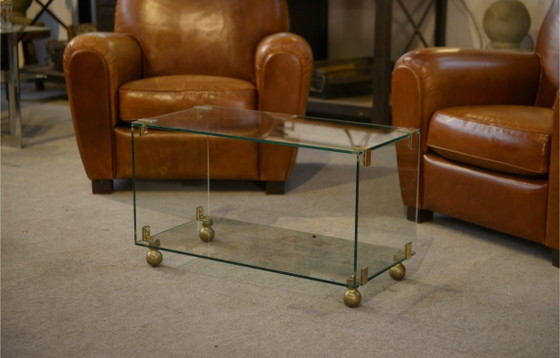 Image 1 of Glazen salontafel van Roche Bobois, jaren 60.