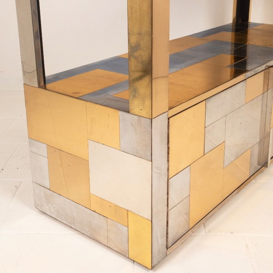 Paul Evans Cityscape Brass and Stainless Steel Bookcase, First Series, 1971 (photo 14 of 29)