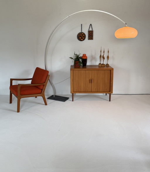 Vintage XXL Verstelbare Deense Booglamp ‘70 – vloerlampen, Plastic, Metal (photo 2 of 15)