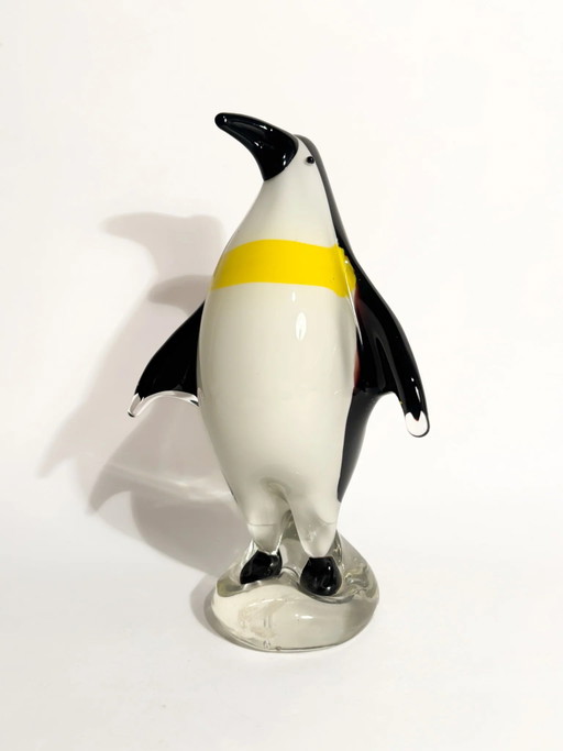 Escultura de pingüino de cristal de Murano de la década de 1980 – beeldhouwkunst, Glass