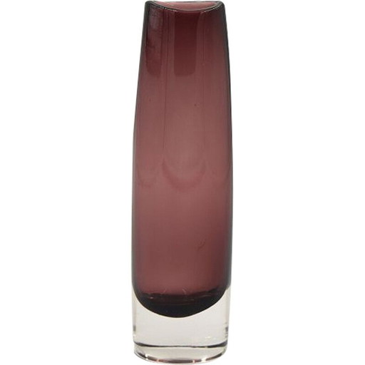 Vase en verre prune Sommerso du milieu du siècle, Scandinavie, années 1950