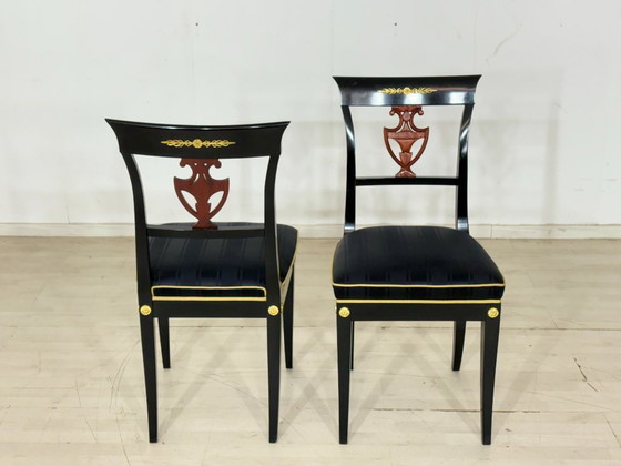 Image 1 of Set of 6 Biedermeier style chairs / vintage dining chairs / kitchen chairs