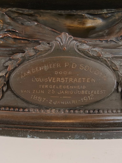 Rare Brass Sailing Ship – Signed and Made in 1912