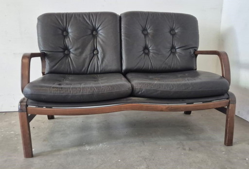 Mid - Century rosewood bench.