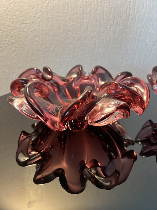 Set di 2 ciotole in vetro artistico di metà secolo – Josef Hospodka, anni '60 – schalen, Glass (photo 2 of 15)