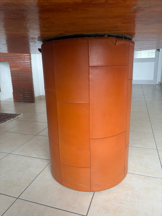Tavolo « Tobio » di Afra & Tobia Scarpa per B&B Italia 1974 – Tavoli da pranzo, Pelle, Marmo (photo 11 of 12)