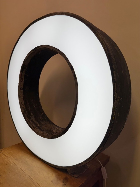 Image 1 of Large Vintage Illuminated Advertising Letter O, 1960s