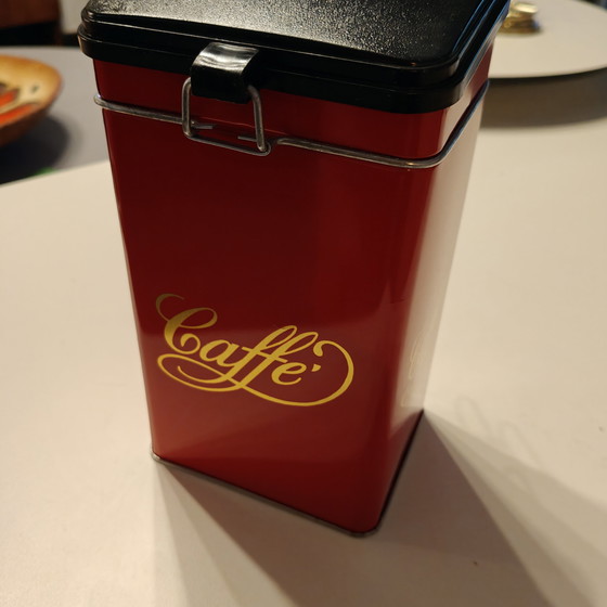 Image 1 of Set di 6 barattoli di caffè vintage "Caffé" mai usati.