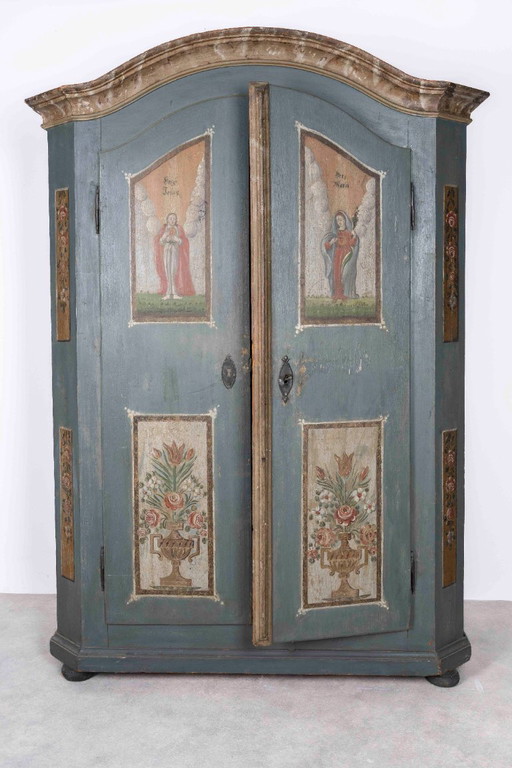 Mobiletto nuziale policromo tedesco