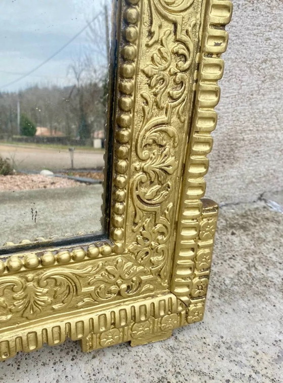 Image 1 of Due specchi antichi intagliati in rovere Napoleone del XIX secolo