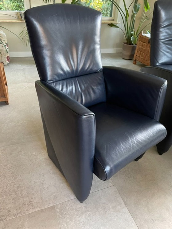 Jori Armchair blue leather (photo 3 of 5)