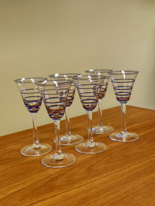 Vintage Schnapsgläser Schnapsgläser Cocktailgläser Blaues Glas