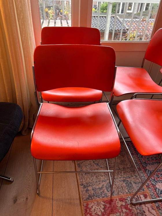 Image 1 of 6 vintage 40/4 chairs by David Rowland (1964)