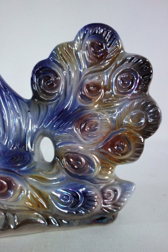 Image 1 of Italian ceramic sculpture of two peacocks, 1960s