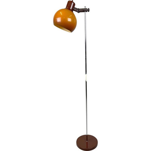 Vintage verstelbare plastic en metalen vloerlamp, 1970