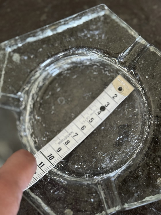 Image 1 of Cendrier vintage 19 cm, verre à glace, bol en verre