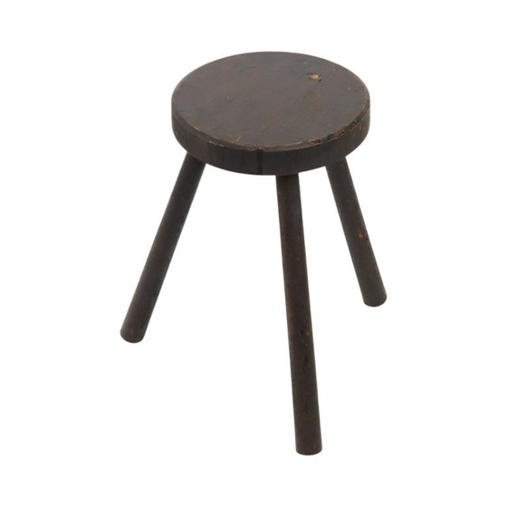 Vecchio Sgabello Treppiede Rustico Legno Massello Tinto 45cm – Sgabelli, Wood (photo 5 of 14)