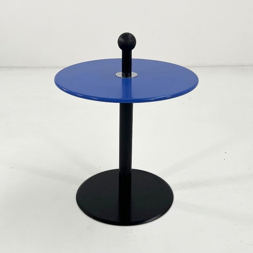 Table d'appoint bleue de style postmoderne d'Ikea, années 1980