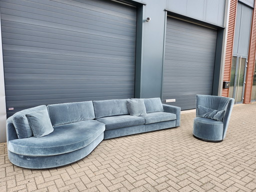 Bielefelder Werkstätten - hoekbank Inspiration + fauteuil Polo - Als nieuw