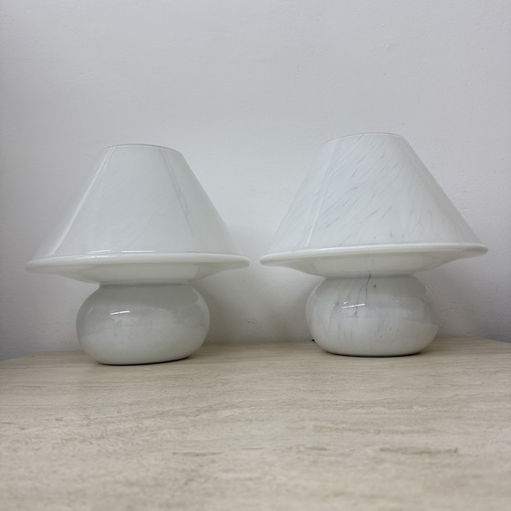 Image 1 of Limburg Glashütte Glass Table Lamp Mushroom, 1970's