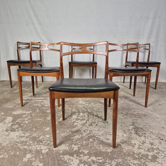 Image 1 of 6 Johannes Andersen, Linneberg, Model 94 Rosewood Chairs