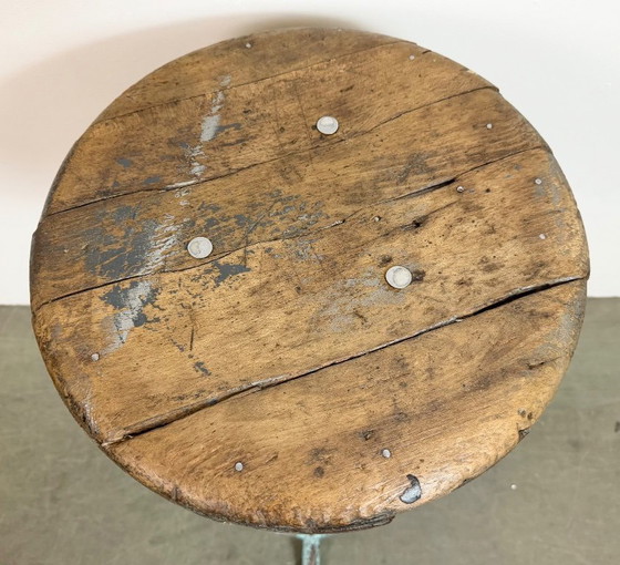 Image 1 of Green Industrial Workshop Stool, 1960s