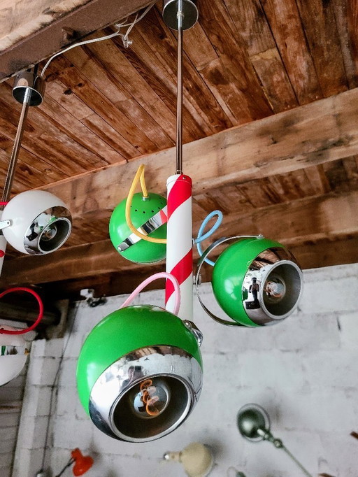 Herda 70's Memphis eyeball pendant light