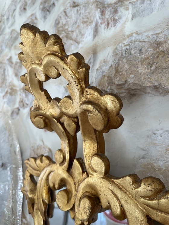 Image 1 of Pair of Louis XV style wooden mirrors, Spain 1950s