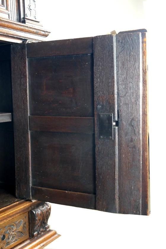 Image 1 of 17th century Dutch pilaster cabinet.