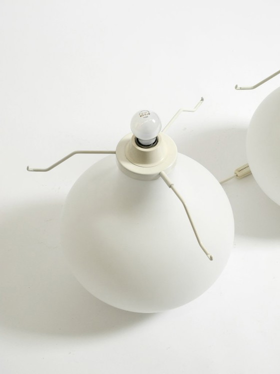 Image 1 of Two large original 1980s Leucos Paralume table lamps, made in Italy | height 73 cm | 28,7"