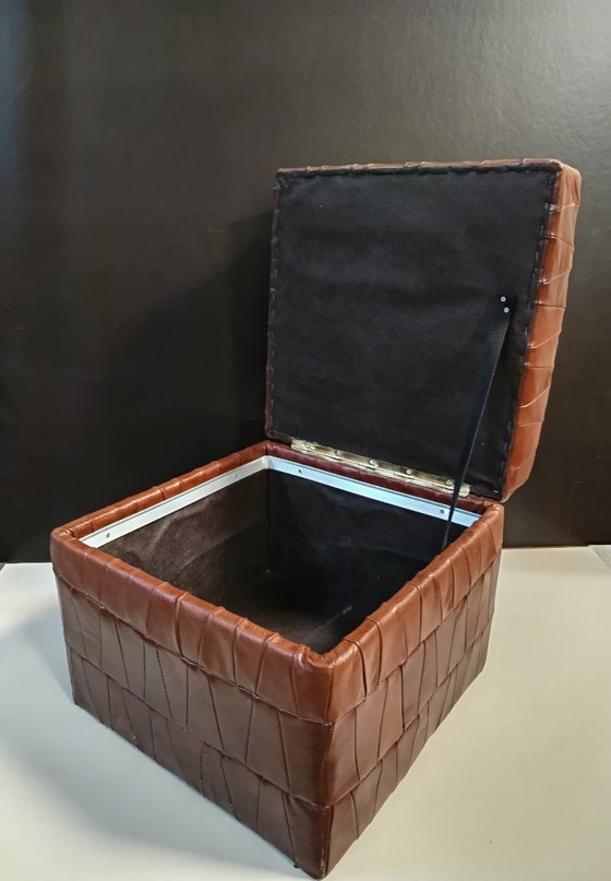 Image 1 of Vintage patchwork pouf / chest de Sede