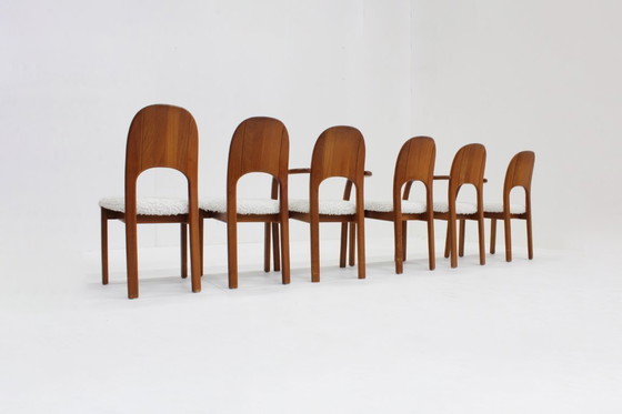 Image 1 of Vintage Deense eetkamerstoelen van teakhout uit de jaren 60, set van 6