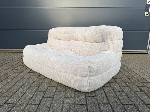 Ligne Roset Kashima (9-‘81) 2zit in Beige Corduroy 10/10