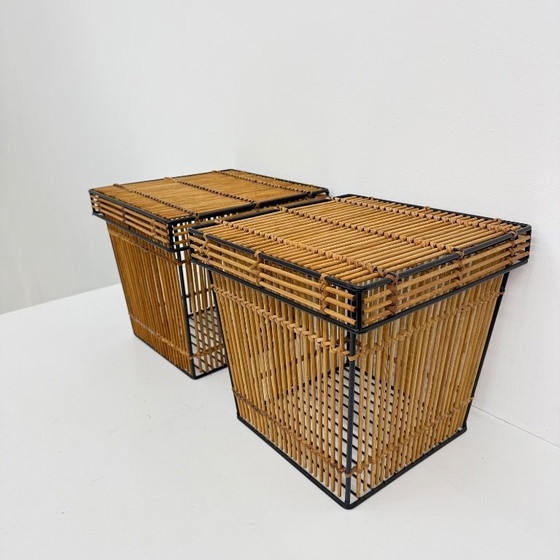 Image 1 of Set of 2 Storage Baskets by Dirk van Sliedregt for Rohé, Netherlands 1960s