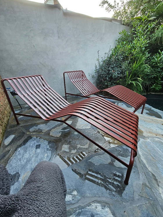 Image 1 of HAY Chaise Longue Palissade Bordeaux Neuf