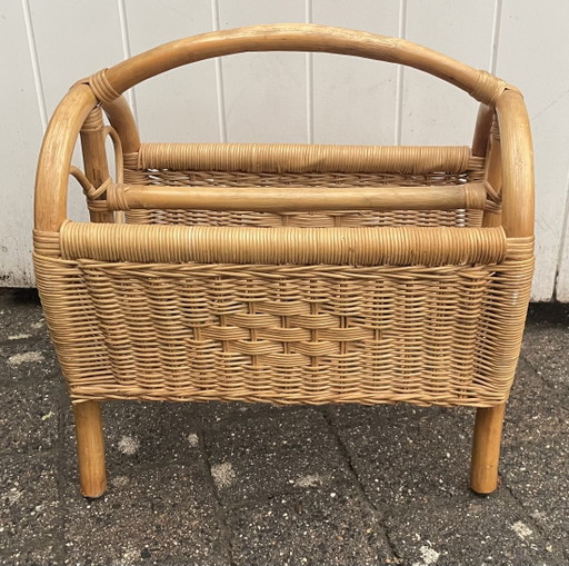 Portariviste Vintage in Rattan – tijdschriftenrek (photo 2 of 5)