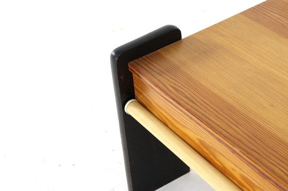 Image 1 of Set of 2 pine bedside tables vintage brutalist