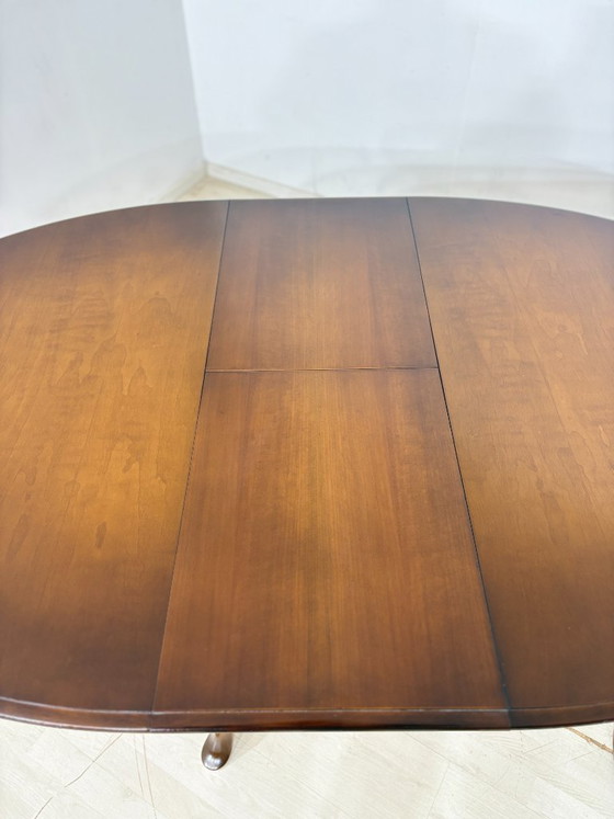 Eleganter Mid Century Esstisch / Vintage Küchentisch / ausziehbarer Tisch / Runder Chippendale Esstisch (photo 13 of 19)