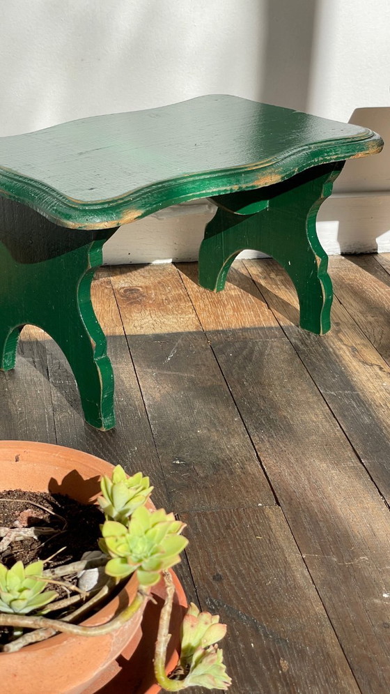 Image 1 of 2 mini Vintage WOODEN TABOURETS