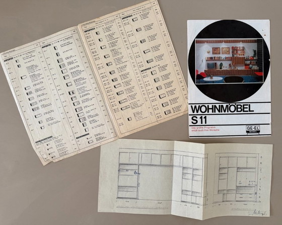 Image 1 of XXL vintage wandmeubel GE-EL S11