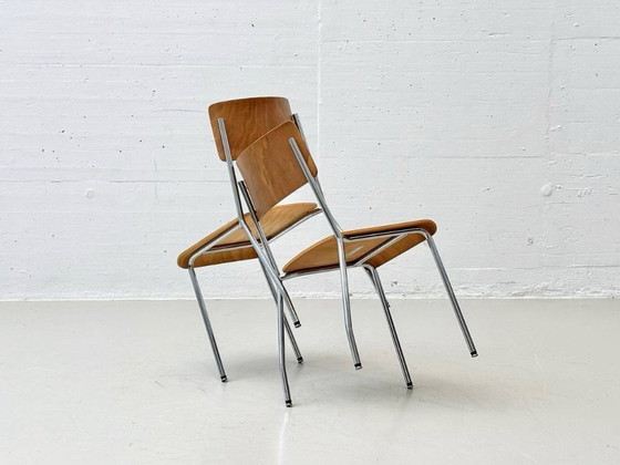 Image 1 of Set of 8 Forum II stacking chairs by Horgen Glarus