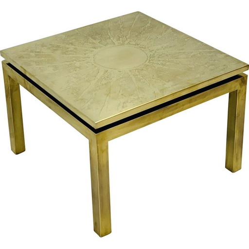 Table d'appoint en laiton vintage