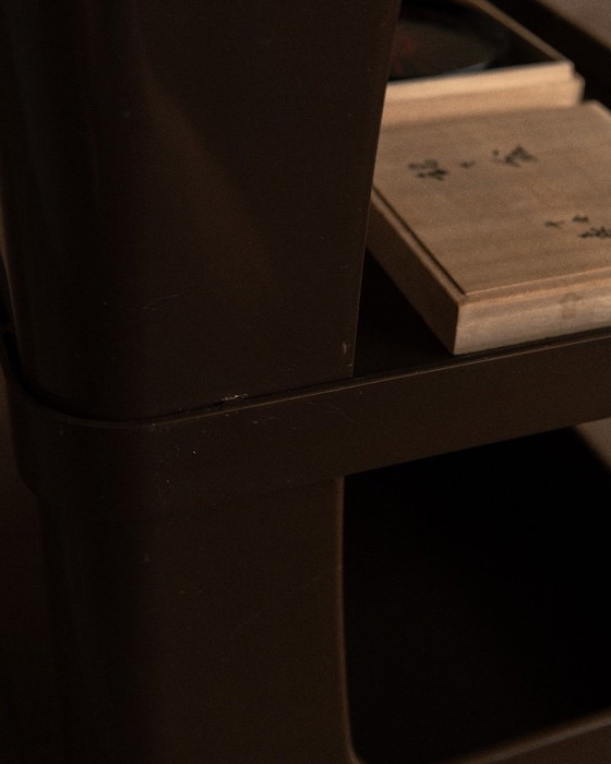 Image 1 of Vintage Marc Held trolley for Prisunic – brown Space Age serving trolley