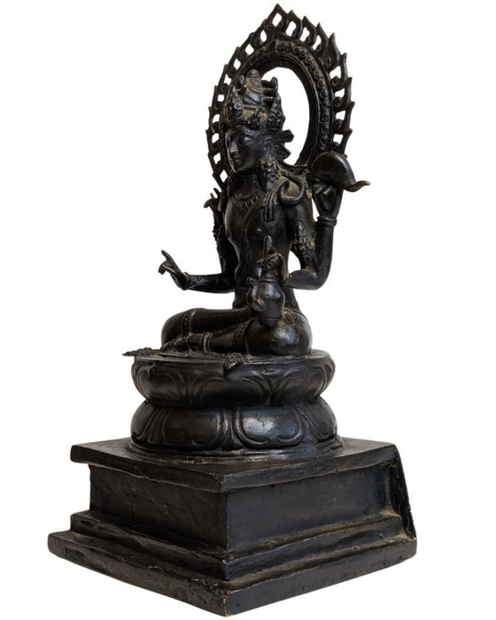 Image 1 of Avalokiteshvara en bronze antique – Tibet ou Népal, XVIIIe-XIXe siècle