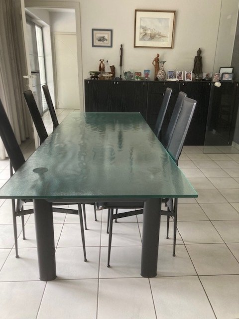 Le Corbusier Dining Table (LC6) with 6 Chairs