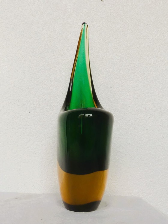 Image 1 of Seltene Murano Vase Sommerso 27 cm Flavio Poli zugeschrieben UK4 Aeb