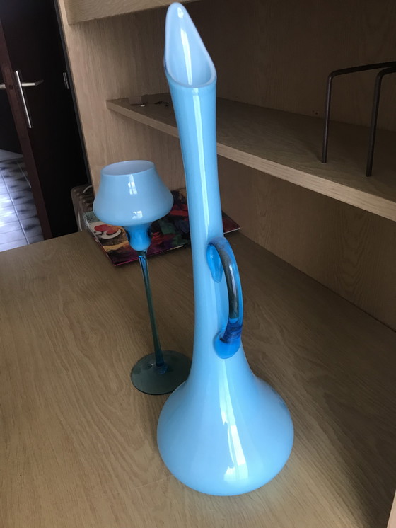 Image 1 of Carafe and Vintage Glass