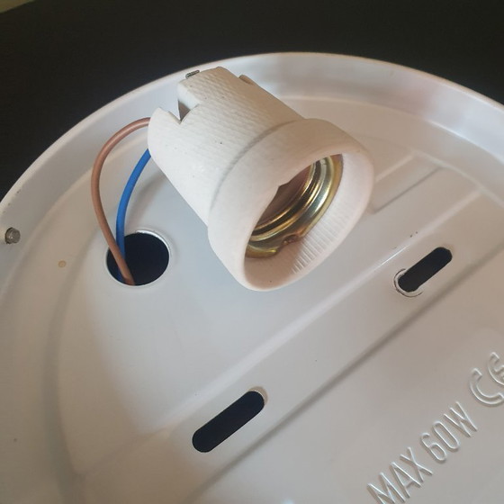 Image 1 of Vintage Bauhaus-style ceiling/wall lamp made of opal glass.