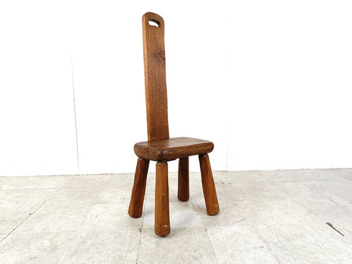 Vintage brutalistische bijzetstoel