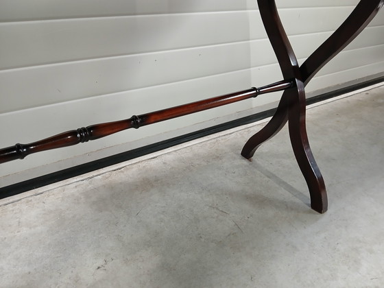 Image 1 of Antique mahogany butler's tray/tray table/side table